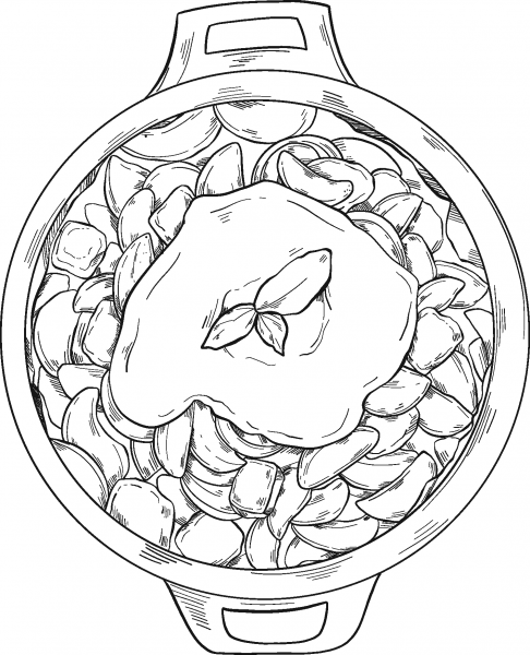 Dinner coloring page image