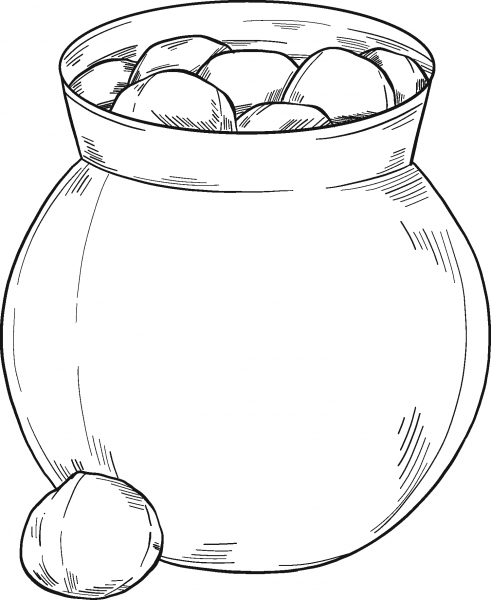 Dinner in a Pot coloring page image