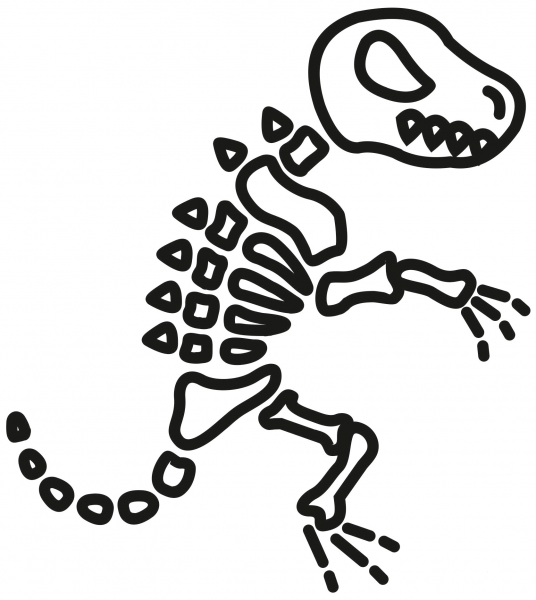 Dinosaur Fossil coloring page image