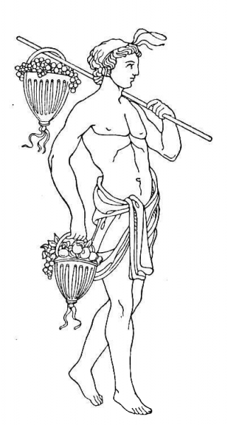 Dionysus-Bacchus  coloring page image