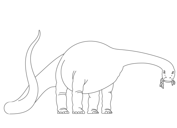 Diplodocus coloring page image