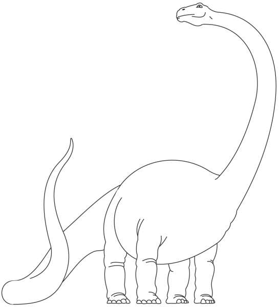 Diplodocus Dino coloring page image
