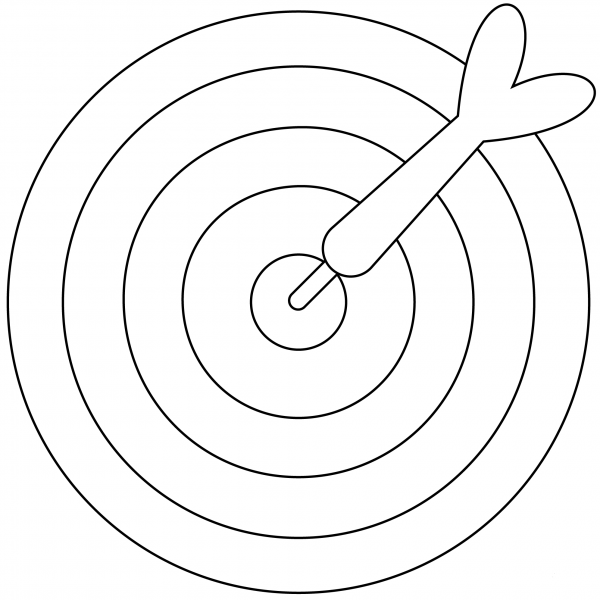 Direct Hit Emoji coloring page image