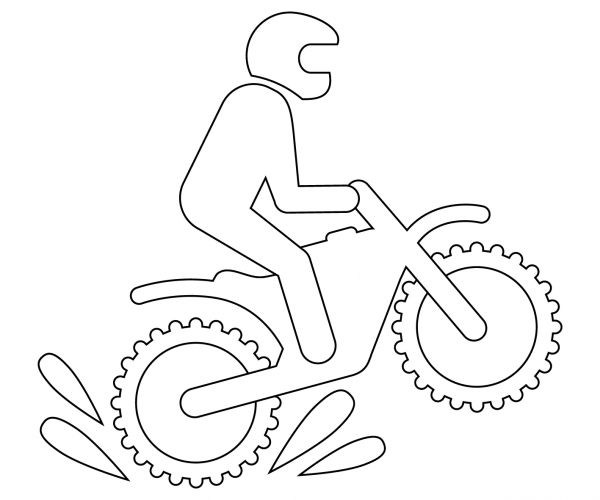 Dirt Bike coloring page image