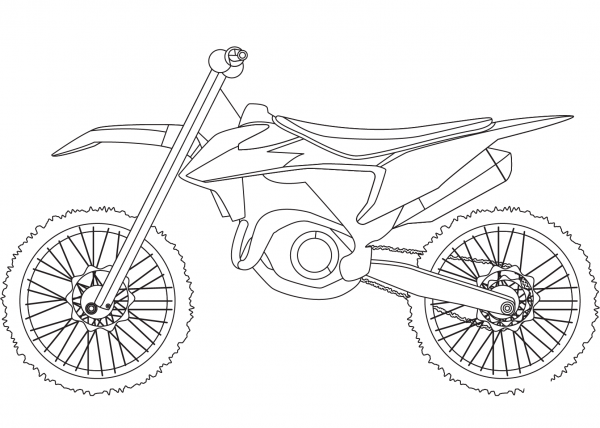 Dirt Bike coloring page image