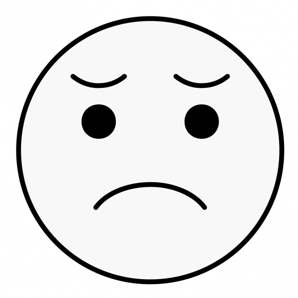 Disappointed Face Emoji coloring page image