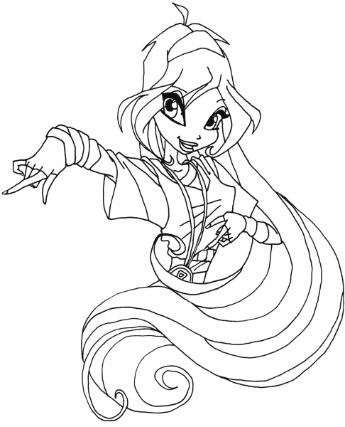 Disco Bloom coloring page image