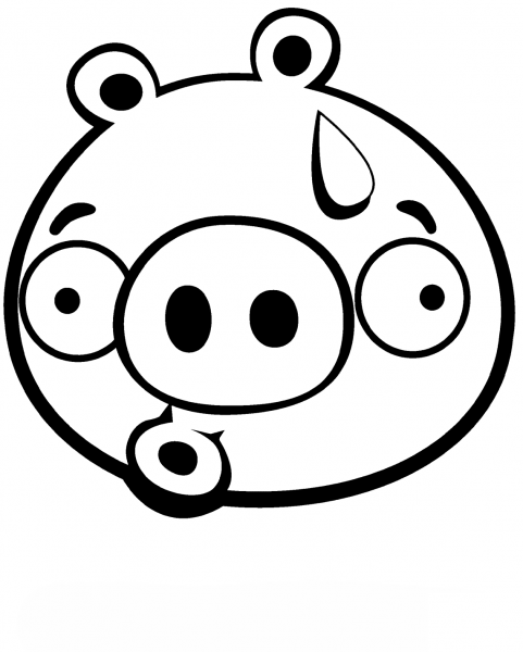 Discouraged Minion Pig coloring page image