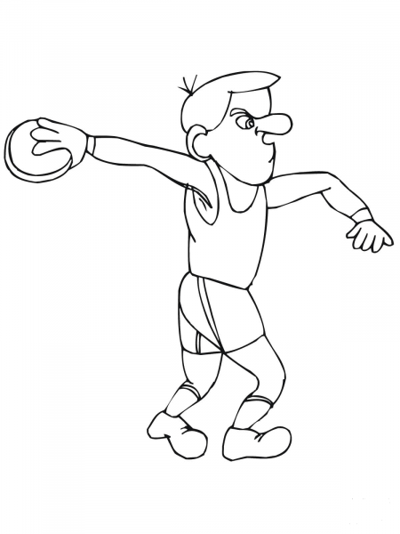 Discus Throw coloring page image
