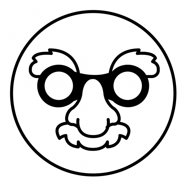 Disguised Face Emoji coloring page image