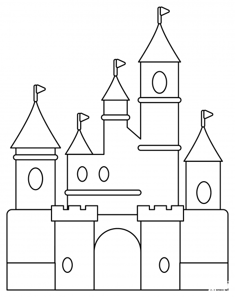 Disney Castle coloring page - ColouringPages