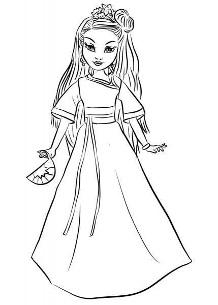 Disney Descendants Auradon Coronation Lonnie coloring page image