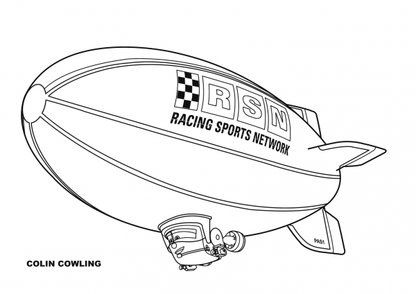 Disney Planes Blimp Colin Cowling coloring page image