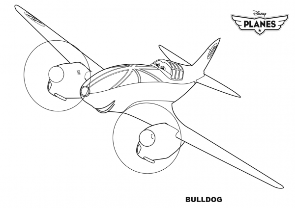 Disney Planes Bulldog coloring page image