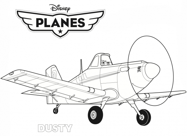 Disney Planes Dusty coloring page image