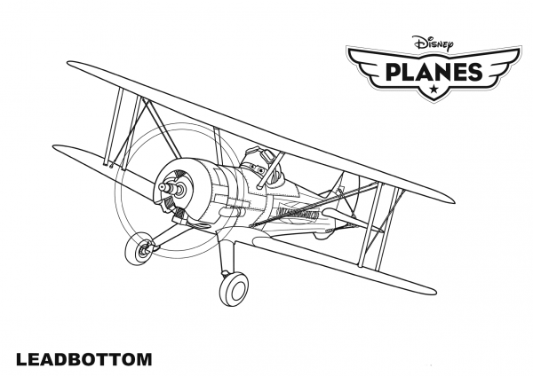 Disney Planes Leadbottom coloring page image