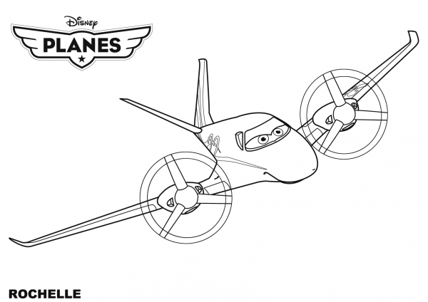 Disney Planes Rochelle coloring page image