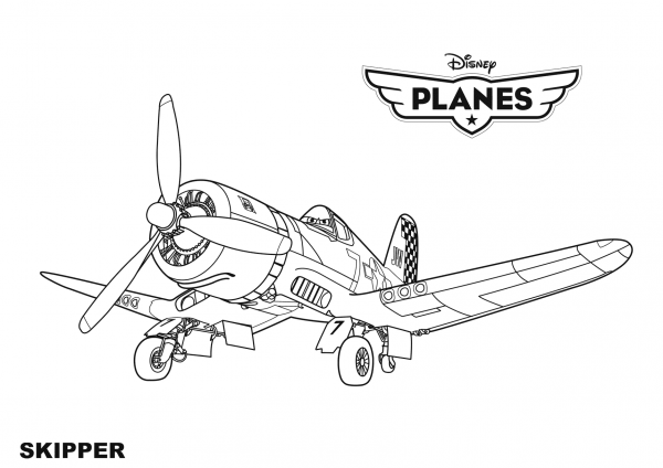 Disney Planes Skipper coloring page image