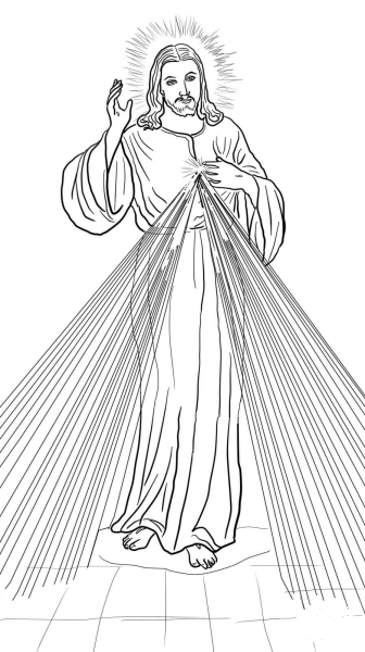 Divine Mercy coloring page image