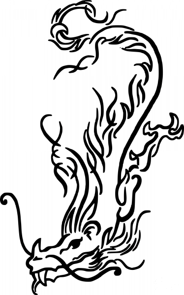 Diving Dragon coloring page image