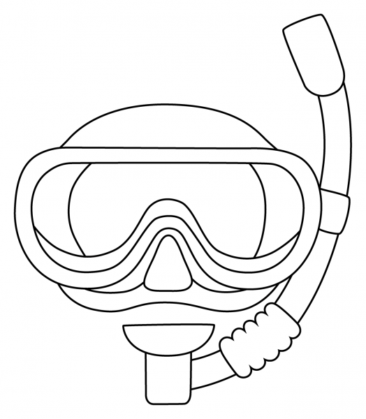 Diving Mask Emoji coloring page ColouringPages
