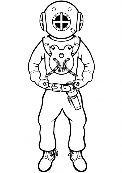 Diving Suit coloring page image