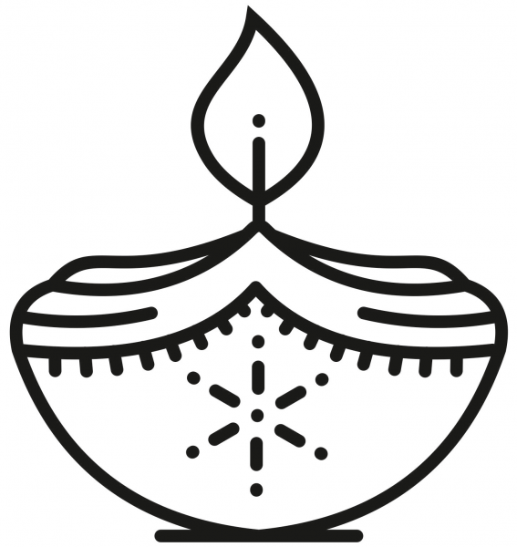 Diya coloring page image