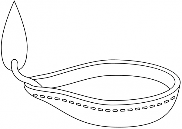 Diya coloring page image