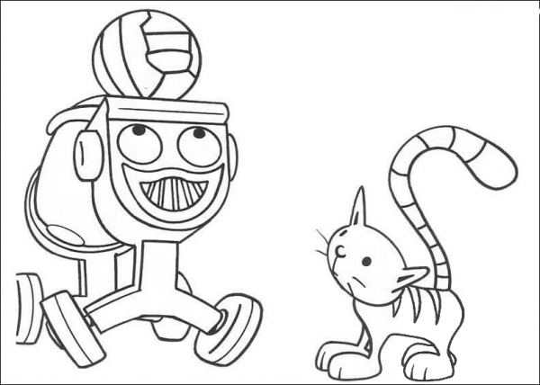 Dizzy And Pilchard  coloring page image