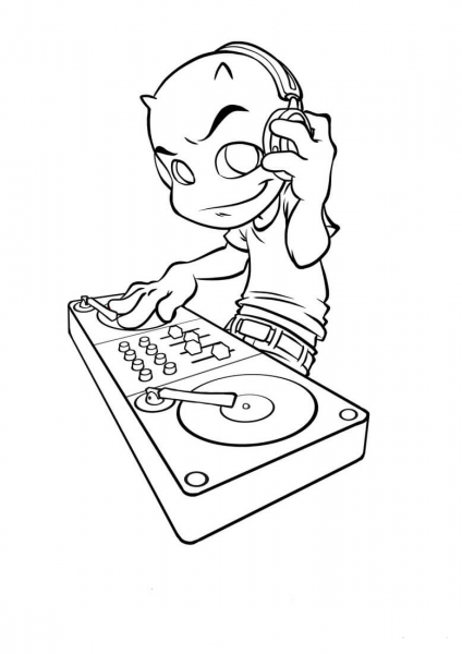 Dj Kamafun  coloring page image