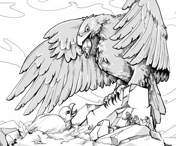 DnD Roc coloring page image