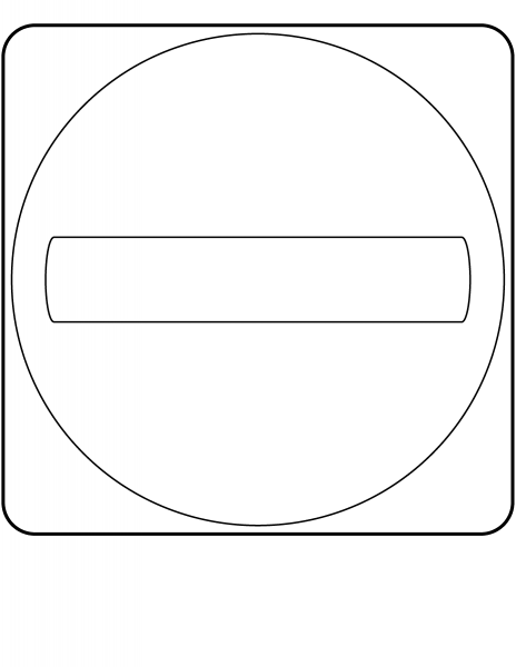 Do Not Enter Canada Sign coloring page image