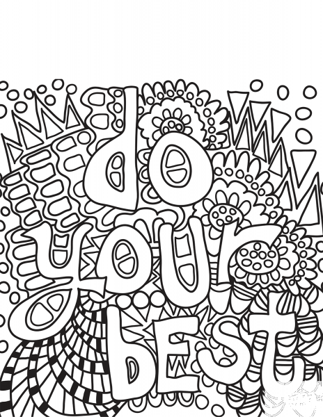 Do Your Best coloring page image