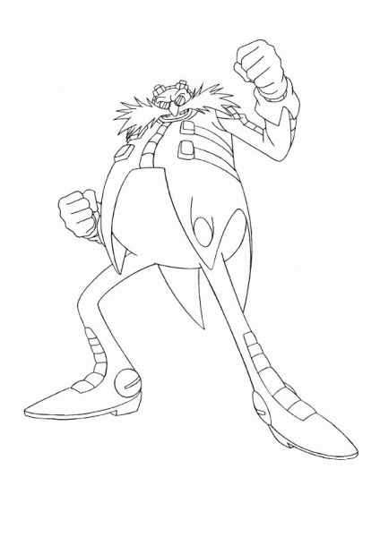 Doctor Eggman Robotnik coloring page image