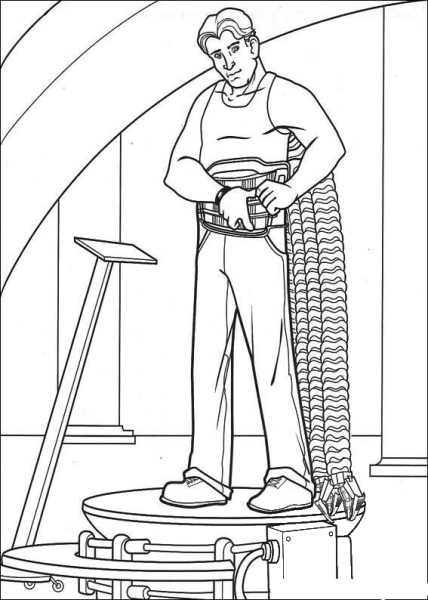 Doctor Octopus villain coloring page image