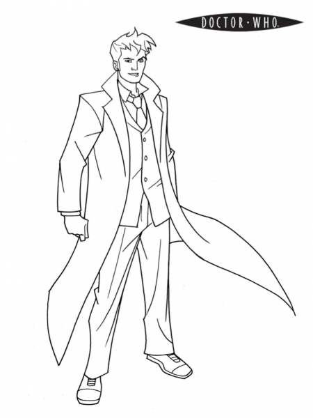 Doctor Who coloring page image