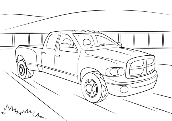 Dodge Ram 5500 coloring page image