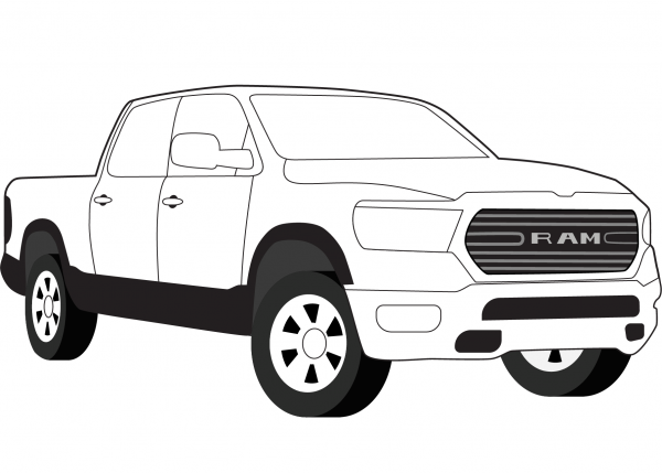 Dodge Ram coloring page image