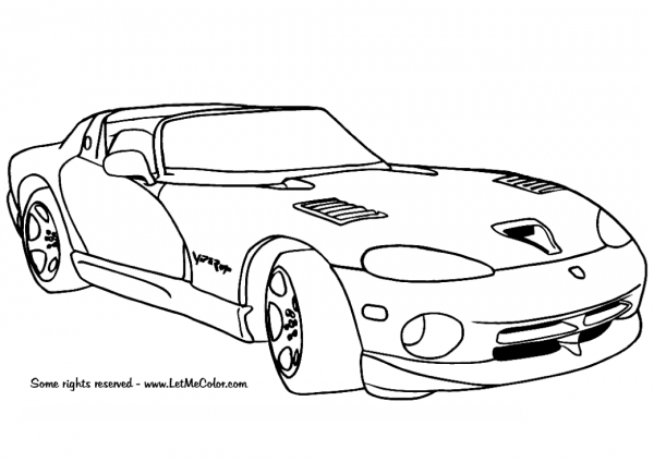 Dodge Viper coloring page image