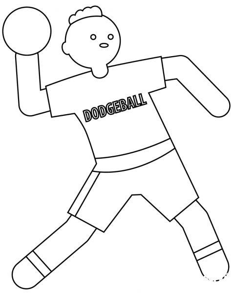 Dodgeball coloring page image