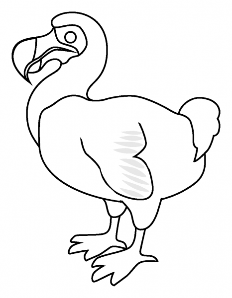 Dodo Emoji coloring page image