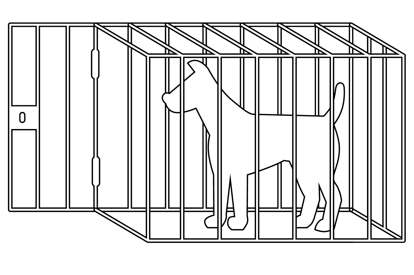 Dog Cage coloring page - ColouringPages