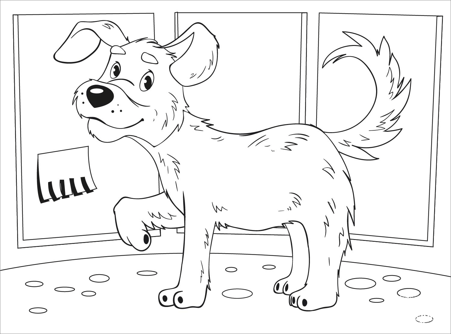 Dog coloring page - ColouringPages