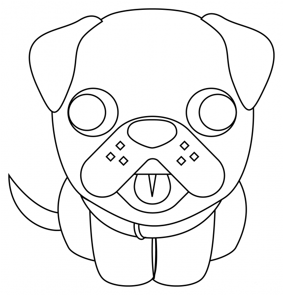 Dog coloring page image