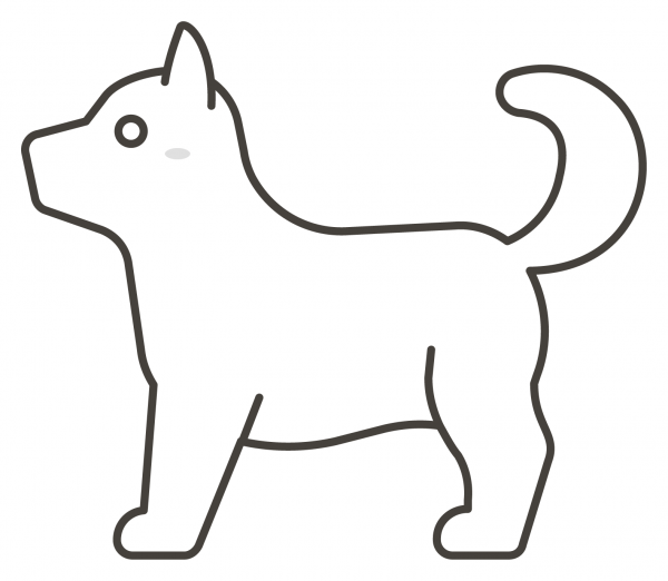 Dog coloring page image