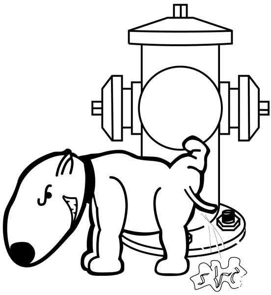 Dog coloring page image