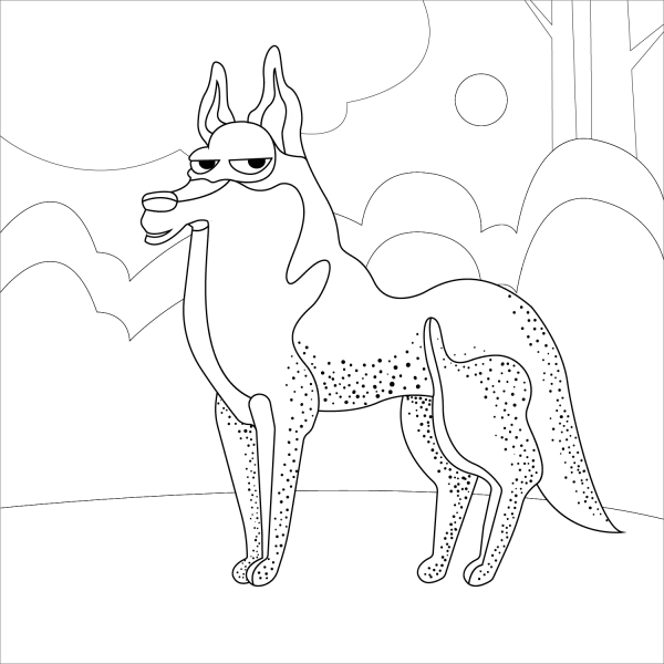 Dog coloring page image