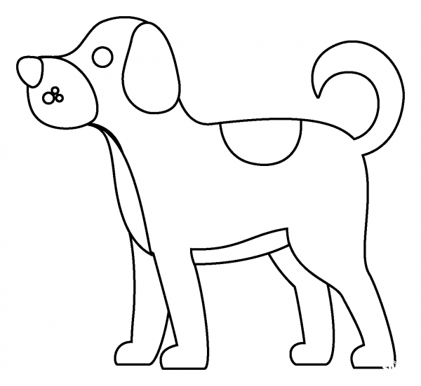 Dog Emoji coloring page image