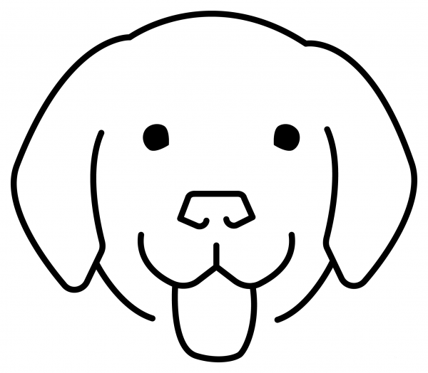 Dog Face Emoji coloring page image