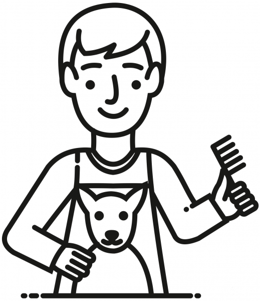 Dog Grooming coloring page image